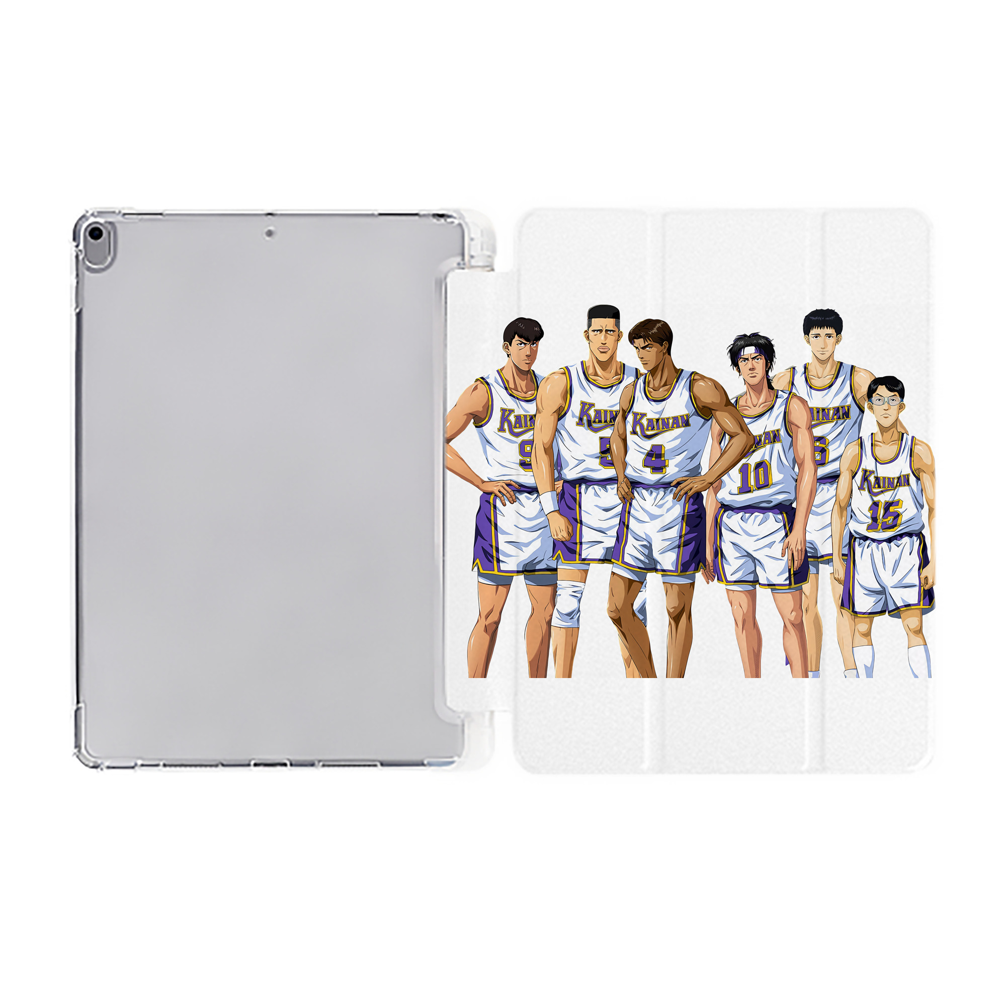 （画像用） SLAM DUNK／スラムダンク IPad ケース ペン収納付き 三つ折りスタンド PUレザー×シリコン 対応機種9.5/10.5/10.9インチ